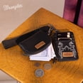 thumbnail image 7 of Wrangler Women's Western Dual Pouch Wristlet Wallet - Stylish Keychain Credit Card Holder, Black, 7 of 7