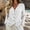 White, variant on FDGIU Women's V Neck Button Front Linen Blend Jacket, Long Sleeve Slim Cropped Lightweight Shacket with Side Pockets for Spring Summer Beach Casual Daily Layering
