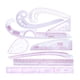 thumbnail image 2 of Wosthever 9 unids/set ABS regla para máquina de coser reemplazo portátil acolchado dibujo plantilla de confección Accesorios Artesanía Wosthever HA084617-01, 2 of 6