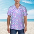 thumbnail image 3 of Hawaiian Shirt for Men, fish dragon iridescent scale Summer Shirts for Men, Mens Button Down Short Sleeve Shirt, 3 of 7