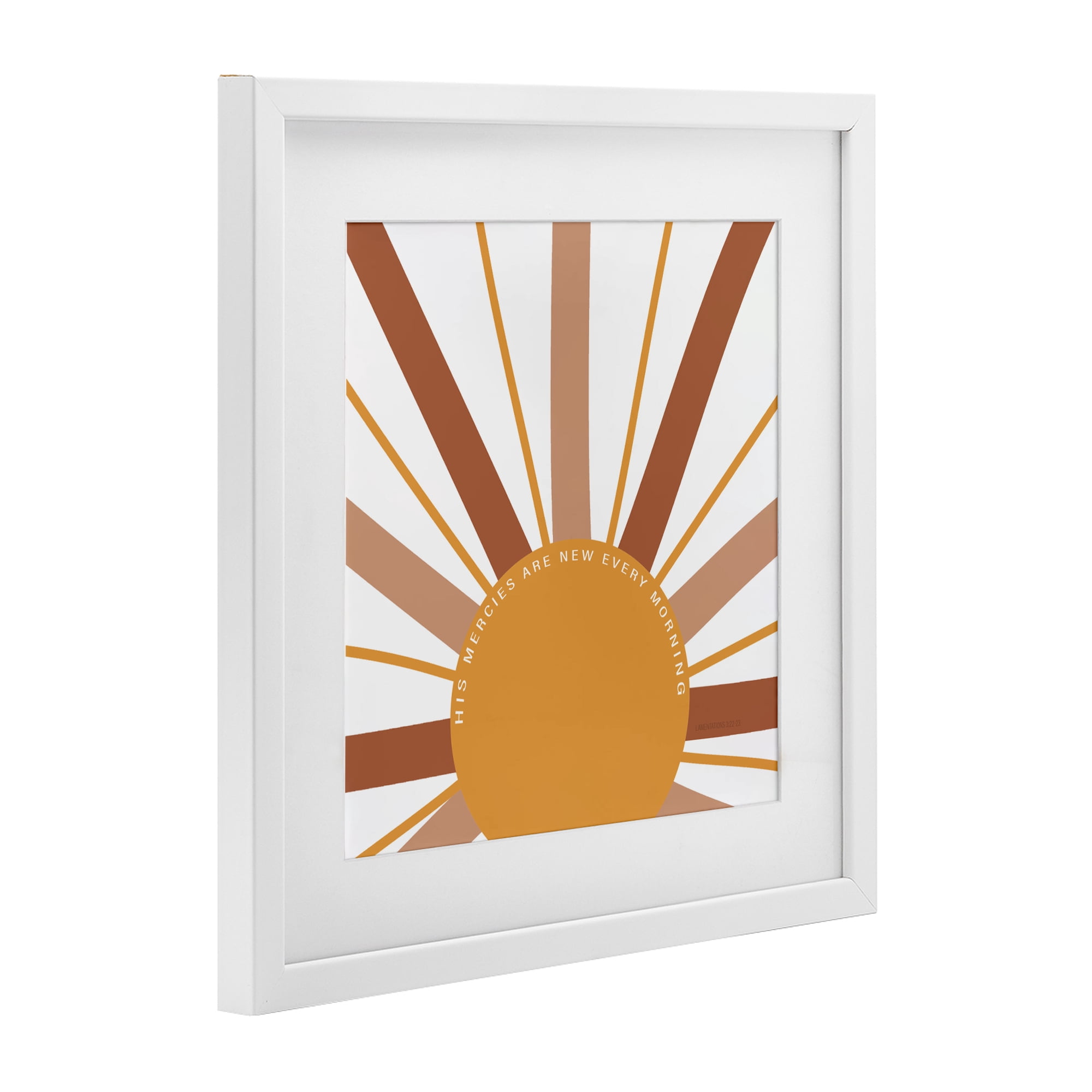 Stupell Industries His Mercies Every Morning White Framed Print Under Glass, design by SD Graphics Studio