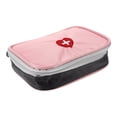 thumbnail image 4 of Portable Mini First Aid Medicine Bag Polyester Medicine Storage Box Small Organizer Emergency Medicine Package (Pink), 4 of 5