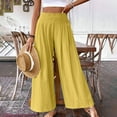 thumbnail image 2 of Summer Savings Clearance! Stamzod Women's Wide Leg Pants With Pockets High Waist Loose Linen Pants Fashion Solid Color Pleated Business Work Casual Pants, 2 of 7