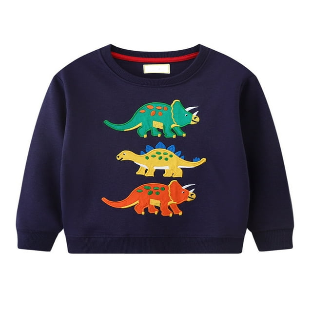 toraway Chandails à Capuchon pour Garçons 6 Mignons Chandails en Molleton pour Tout-Petits Garçons Enfants Coton Manches Longues Col Rond Chandail Imprimé Dessin Animé 3-4 Ans