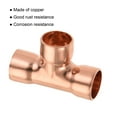 thumbnail image 4 of Uxcell 10mm Tee Copper Pipe Coupling Connecting Adapter Joint for Plumbing 2 Pack, 4 of 5