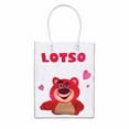 thumbnail image 1 of Bolso con asa transparente, bonito diseño, gran capacidad, reutilizable, para ir de compras, ir a la escuela y trabajar, de PVC., 1 of 11