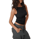 thumbnail image 3 of Chaleco Sin Mangas Sexy de Moda para Mujer, Negro, Talla M, 3 of 8