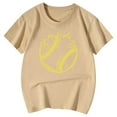 thumbnail image 3 of Hiijoy Toddler Girls Baseball Graphic T Shirt Short Sleeve Casual Sports T-Shirt Summer Tee, 3 of 3