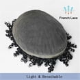 thumbnail image 3 of Human Hair System Men's Hairpiece Breathable Full French Lace Male Hair Prosthesis, 3 of 6