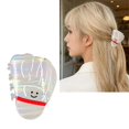Half Up Hairstyle Hair Claw Clip with Gloss Finish for Updos Ponytail ...
