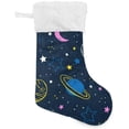 thumbnail image 2 of SKYSONIC Christmas Stocking Personalized Space Planet Large Candy Stocking Hanging Gift Xmas Stockings Decoration 1 PC for Family Holiday Party Ornaments Decor Fireplace, 2 of 7