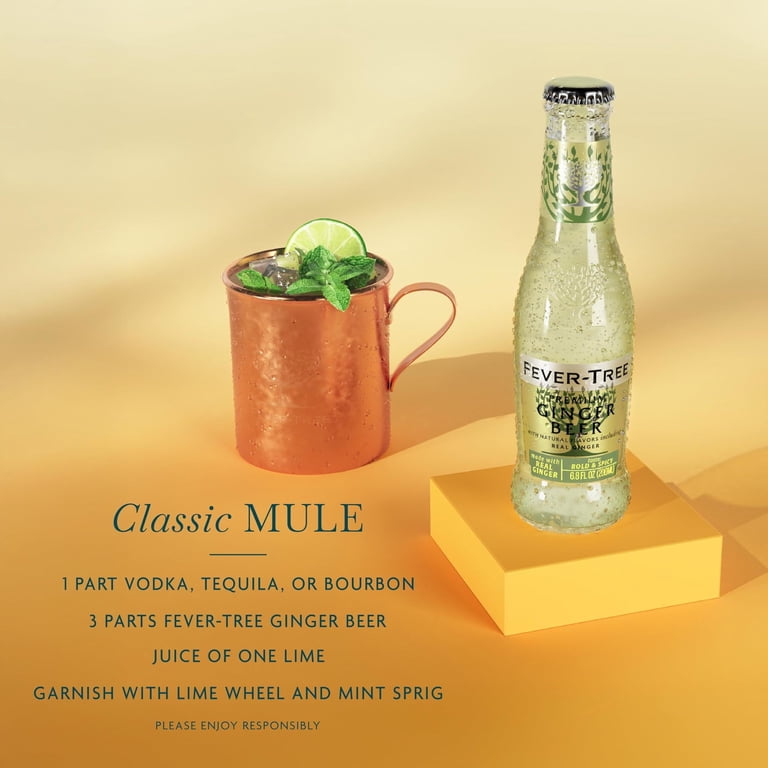 FEVER-TREE Premium Ginger Beer 200ml 17本 Fever-Tree, Premium Ginger Beer, 4 Pack, 200 ML Glass Bottles