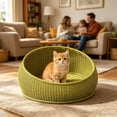 thumbnail image 5 of EGNMCR Tools&Home Improvement Rattan Bed For Indoor CatWicker House Basket With Washable Cushion And Mat For Small Indoor Cats And Dogs cat bed, 5 of 5