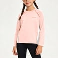 thumbnail image 3 of Girls Quick Dry Sun Sports Shirts Letter Print Raglan Long Sleeve Crew Neck Athletic Tops Fall Workout T-Shirts, 3 of 8