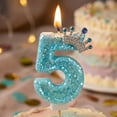 thumbnail image 5 of Princess Sparkle 3D Birthday Candle - Royal Glittery Design with Crown Accent, Creative Party Decoration - for Girls' Birthday Celebrations, Cake Topper, Themed Parties, Baby Showers, 5 of 6