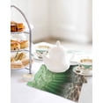 thumbnail image 4 of Dark Green Ocean Waves Kitchen Dish Towels for Drying Dishes Set of 4, Summer Beach Coastal Abstract Waffle Weave Microfiber Hand Tea Bathroom Towels Quick Dry & Absorbent Towel 12x12, 4 of 7