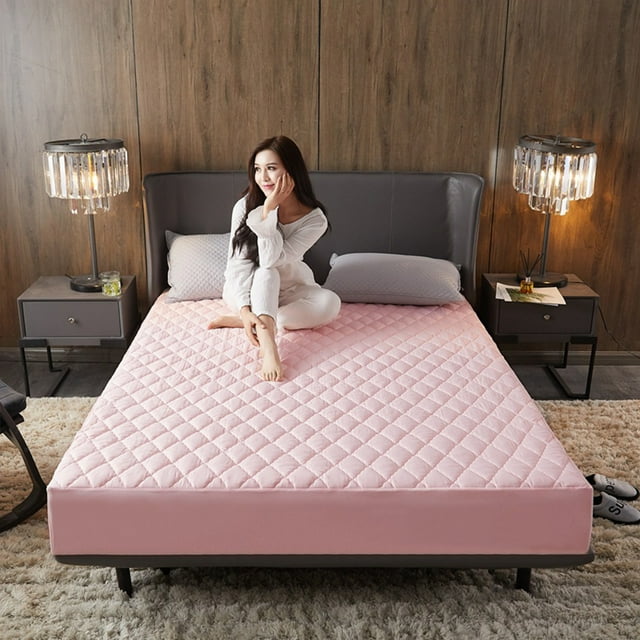 Naiovety Funda de colchón multifuncional fácil de limpiar diseñada para mayor comodidad y fácil de montar Juegos de cama rosa