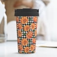 thumbnail image 6 of Honeii Autumn Pumpkins Gingham Print Travel Coffee Mug Insulated Coffee Cup with Leakproof Lid, Coffee Tumbler, Reusable Coffee Cups with Seal Lid, 6 of 8