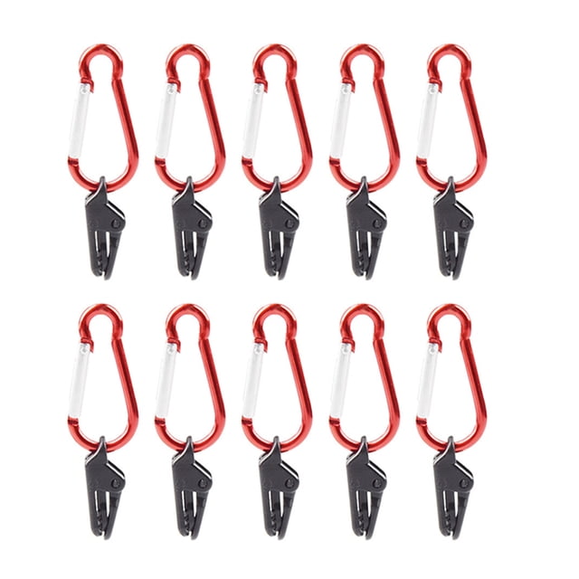 SHISUYAN 10Pcs Outdoor Tent Clips Camping Tarp Clips Tent Fixing Clips Wind-proof Tarp Clamps