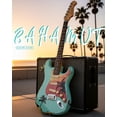 thumbnail image 2 of BAHAMUT 39" Electric Guitar, Red & Blue California Coastline Relic Style, Solid Poplar Body & Canadian Maple Neck, SSS Pickups & Locking Tremolo, Unique Weathered Design for Adults & Pros, 2 of 7