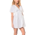 thumbnail image 2 of HAPPY BAY Women's Beachwear Summer Beach Dress Loose Swimsuit Cover ups Mini Kimono for Women XL-XXL Daisy, Floral, 2 of 6