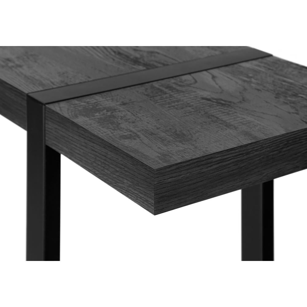 Accent Table, Console, Entryway, Narrow, Sofa, Living Room, Bedroom, Metal, Laminate, Black, Contemporary, Modern