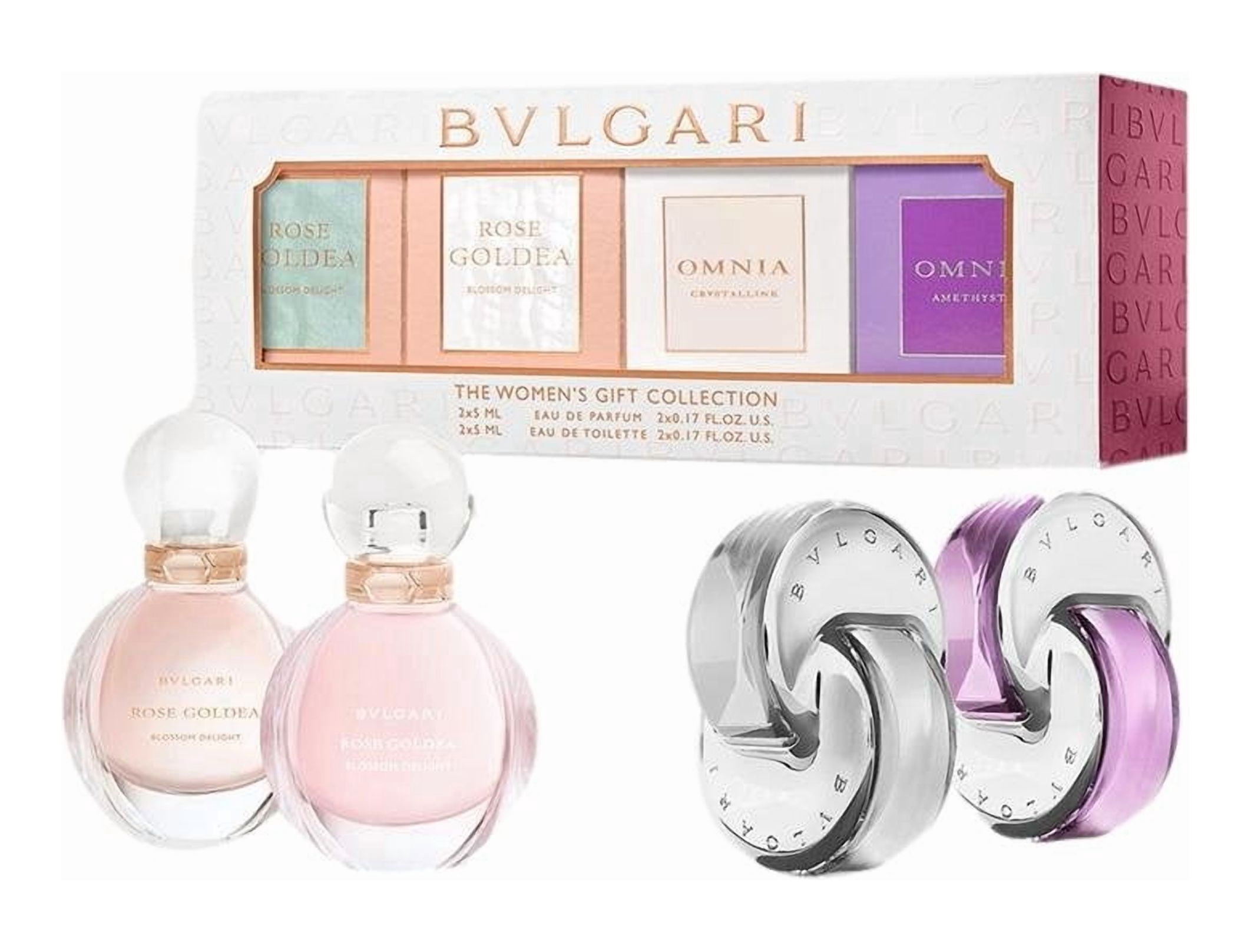 Bvlgari Women's 5-Piece Mini Perfume Set: Rose Goldea, Goldea
