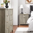 thumbnail image 6 of OAKHAM Fluted 8 Drawer Dresser, Wide Dresser TV Stands for Bedroom, Living Room, Gray Oak, 6 of 7