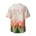 thumbnail image 2 of Easygdp Hello Spring Men's Casual Short-sleeved Shirt with Pocket and Button Suitable for Beach Vacation Leisure - XX-Large, 2 of 7