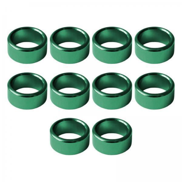 2x10 Anillos De Metal Para Patas De Paloma Que Identifican Las Bandas Y Quitan Fácilmente Los Accesorios, Color Verde