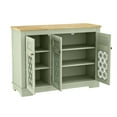 thumbnail image 3 of Versatile Buffet Cabinet with Glass Doors and Adjustable Shelves -Green, 3 of 6