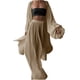 thumbnail image 2 of Puntoco Cárdigan para mujer, blusa y chaleco de manga larga y pantalones largos con cintura elástica, conjunto de tres piezas Puntoco Puntoco-1589, 2 of 8