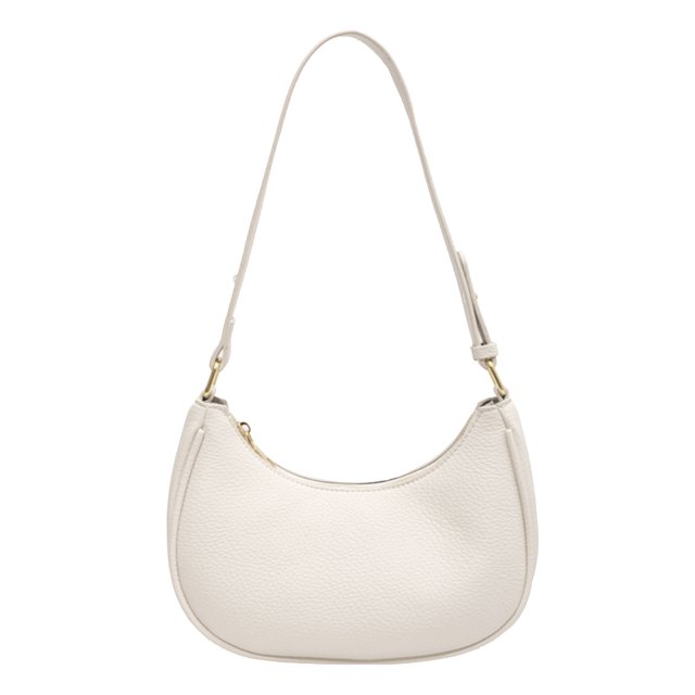 Bolso de media luna para mujer bolsos de moda bolso de axila de Color sólido bolso de mano elegante para mujer
