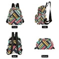 thumbnail image 4 of FORMRS Mini Backpack Purse for Women Travel Daypack Casual Shoulder Bag, Red Geometric, 4 of 7
