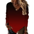 thumbnail image 2 of Vedolay Womens Fall Tops Hoodies for Women 2023 Long Sleeve Tunic Tops Crew Neck Soft Pullover With Side Zipper Shirt Clothes, XL, 2 of 5