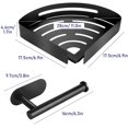 thumbnail image 2 of Estante de ducha sin taladrar con ganchos y portarrollos, Juego de 3 estantes de ducha de Accesorios de baño, Portachampú de ducha con gran capacidad de carga JM, 2 of 5