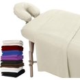 thumbnail image 1 of LONDON LINENS Lot de 2 Draps de Table de Massage Extra Épais 3 Pcs - Flanelle 100 % Coton Naturel - Comprend Housse de Table de Massage, Drap-Housse de Massage, 1 of 8