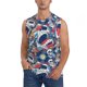 thumbnail image 1 of Fotbe cool rock Skull Men's Camiseta sin Mangas Estampada para Hombres, Playera Casual para Gimnasio, Entrenamiento, Playa-Medium, 1 of 7