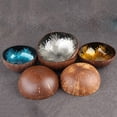 thumbnail image 3 of Hicess Splash Ink Coconut Shell Candy Storage Bowl Container Desk Ornament Home Decor, 3 of 8