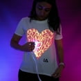 thumbnail image 5 of Kids Interactive Glow In The Dark T-Shirt - Pink Love Heart, 5 of 5