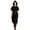 Black, variant on Hooded Capelet Robe for Women/Men, Medieval Hunter Style Halloween Costume — Short Sleeve Mid-Calf Cloak for Stage & Cosplay Army Green L