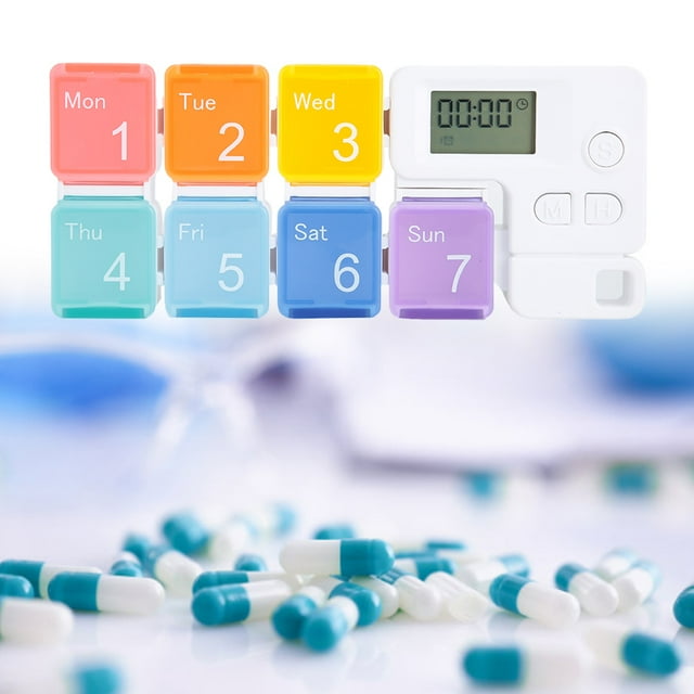 Boîte de Rangement Portable Mini Rappel Hebdomadaire de Médicaments pour Voyage et Extérieur