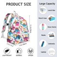 thumbnail image 6 of Cute Dinosaur Pattern Backpack for School,Cute School Bag,Schoolbag with Adjustable Shoulder Straps & Padded Back,13.4"x11"x4.7", 6 of 6