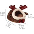 thumbnail image 3 of Cama cálida y ligera de hámster para invierno, cama de nido de roedores para mascotas, nido de invierno cálido y cómodo para el hábitat de hámster de hurón (brauns) Feliz Sencillez, 3 of 5