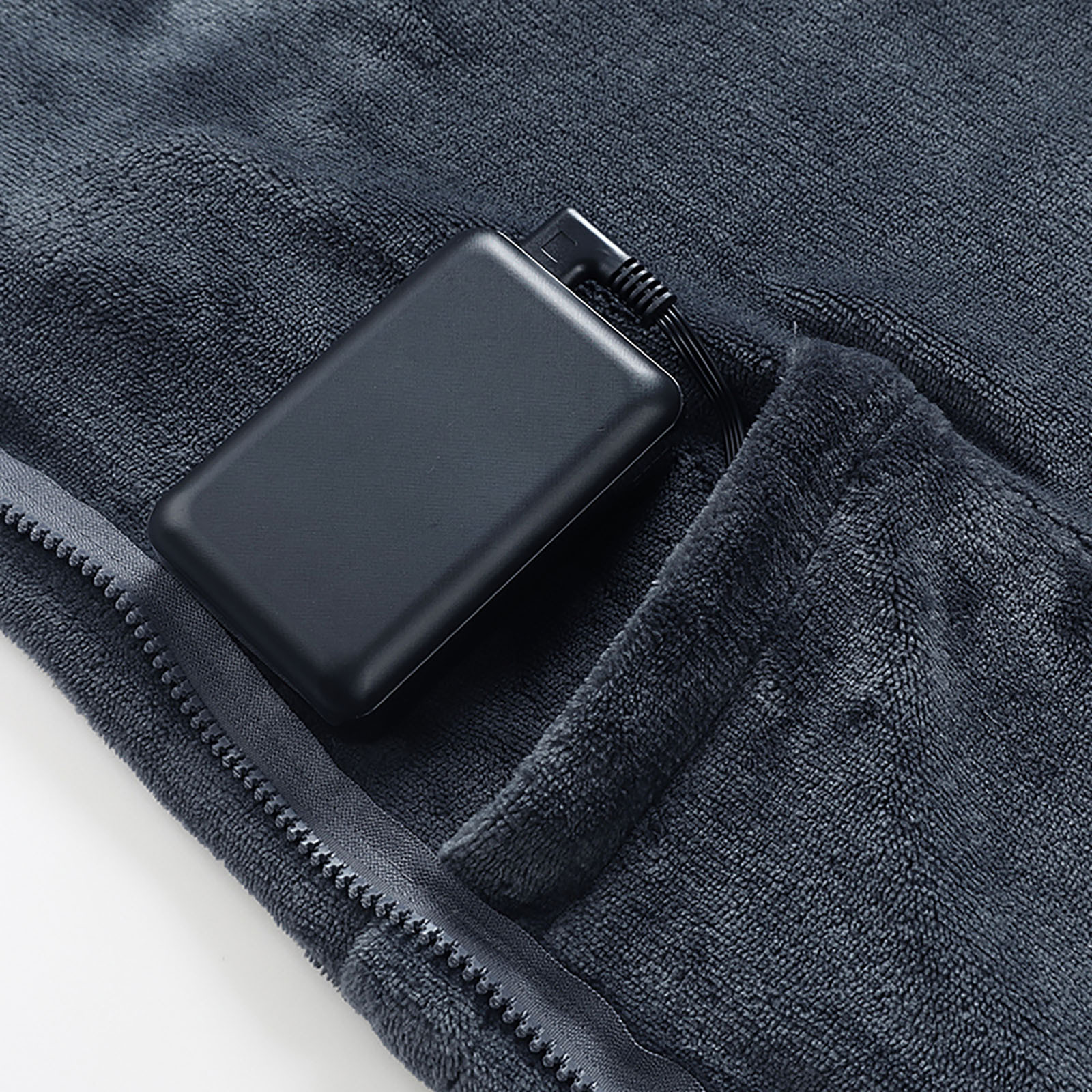 Wearable Heated Blanket Electric Throw Blanket Heated Shawl For Women Men Zip Up Heating Jacket Home Heated Body Warmer USB Coats Heated Scarf (86CM)
