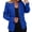 Blue, variant on Womens Casual Open Front Long Sleeve Lapel Collar Button Work Business Jacket