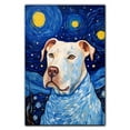 thumbnail image 3 of Dogo Argentino Dog Canvas Wall Art - Starry Night Van Gogh Dog Canvas Print Dog Sayings Painting Home Office Wall Decor Framed Dog Lover Gift, 3 of 6