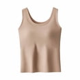 thumbnail image 2 of SwiftWear Women's Seamless Built-In Bra Tank Top Wide Strap Breathable Summer Cami with Slimming Fit Basic Layering Comfort, 2 of 5