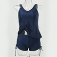 thumbnail image 6 of Womens Swimsuits Swimwear Leisure Fashion 2Pcs Set Elegant Swimsuits for Tankini Top With Swimming Shorts Navy XXL, 6 of 9