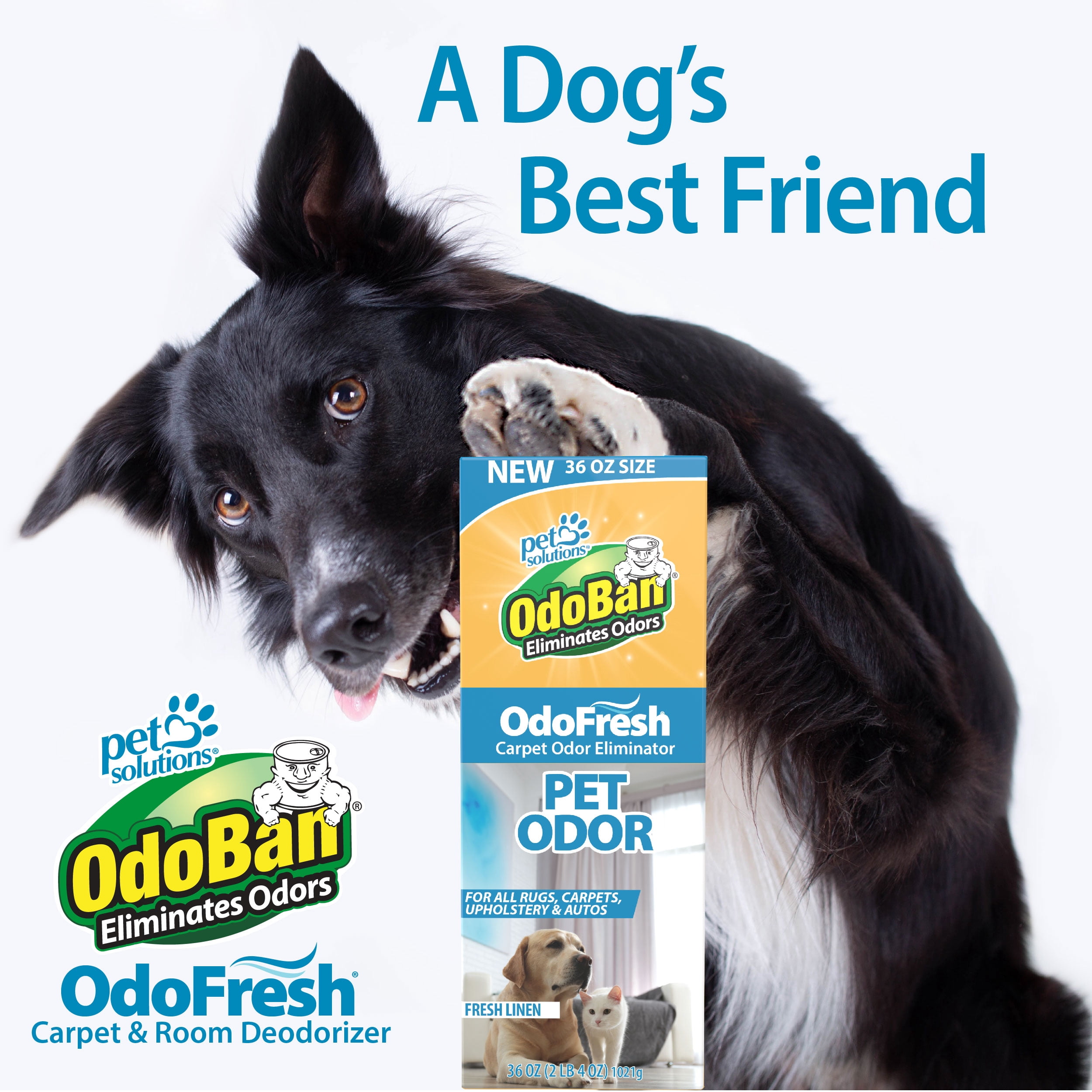 OdoBan OdoFresh Carpet and Room Deodorizer Powder for Home Smells and Odors Including Smoke, Pet Urine, Dogs, and Cat Litter, Fresh Linen Scent, 36 Ounces, Pack of 6